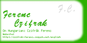 ferenc czifrak business card